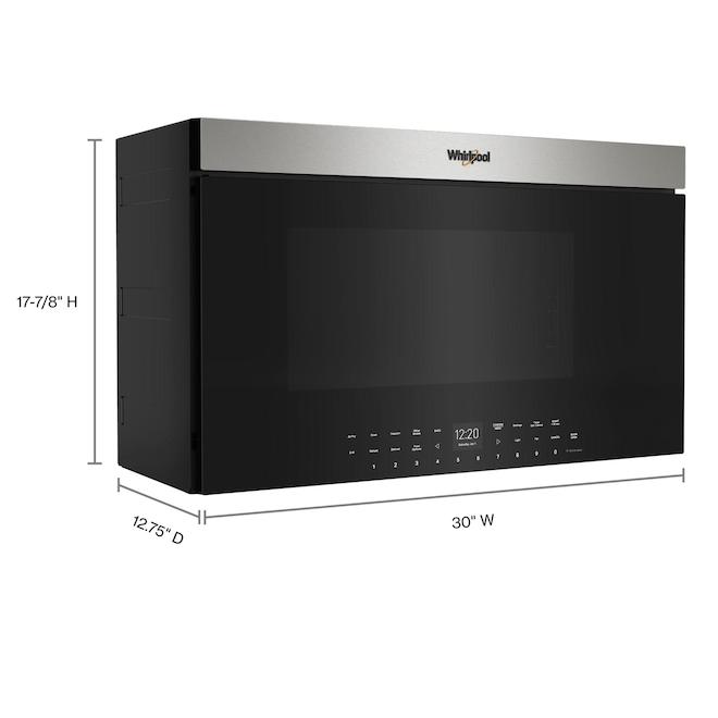 Whirlpool Over-the-Range 30-in Microwave with Air Fry - Stainless Steel