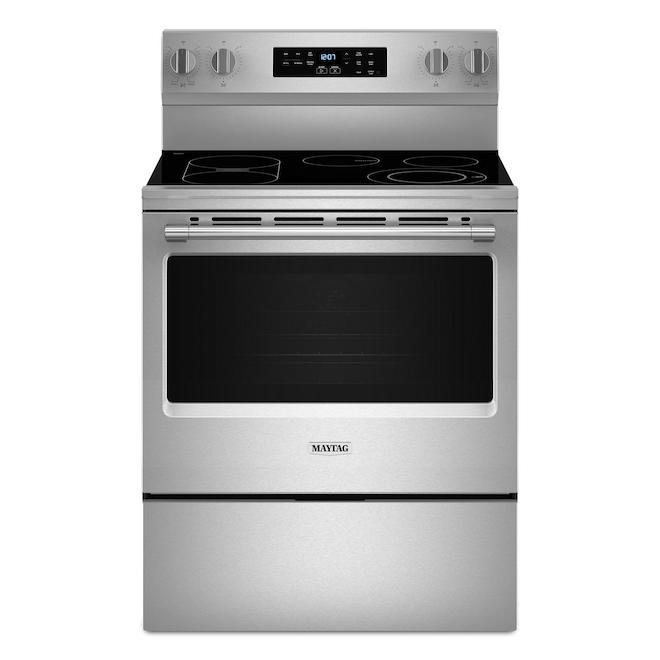 Maytag 5.3-cu.ft. Electric Range with Convection and No Preheat Air Fry and Air Bake - Stainless Steel