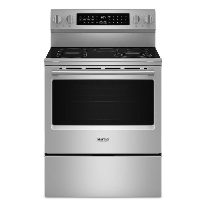 Maytag 5.3-cu.ft. Electric Range with True Convection and Grill Mode - Stainless Steel