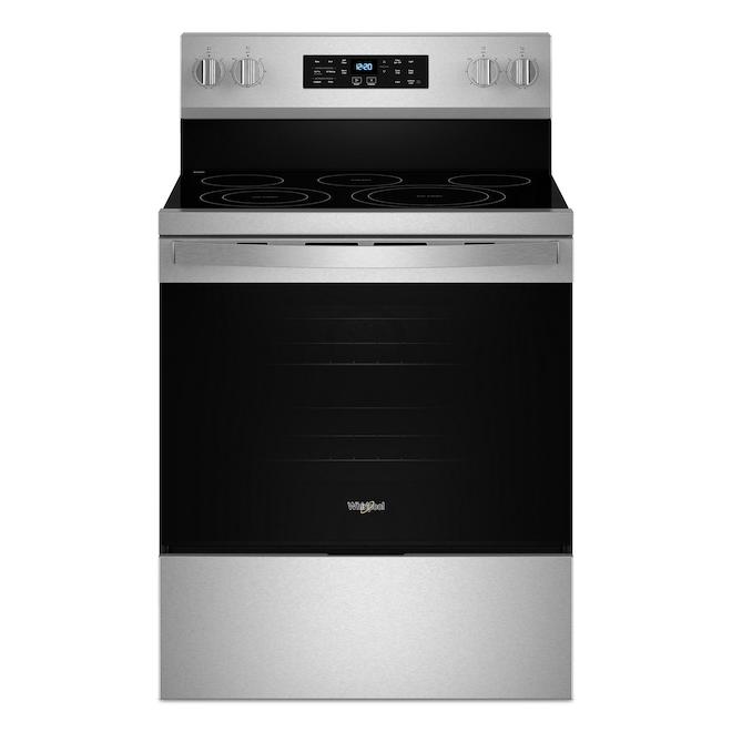 Whirlpool 5.3-cu.ft. Electric Range with Convection and No Preheat Air Bake - Stainless Steel