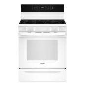 Cuisinière électrique Whirlpool 5,3 pi³ avec technologie de cuisson à air et four à préchauffage grande vitesse, blanc