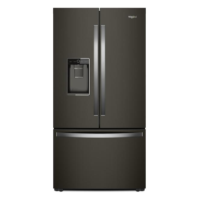 Whirlpool 19.4-cu.ft. French Door Refrigerator 36-in with Water/Ice Dispenser - Black Stainless Steel