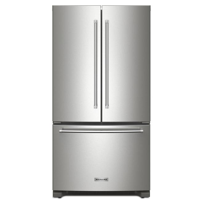 KitchenAid French Door Refrigerator 36-in 20-cu.ft. in Stainless Steel