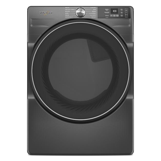 Whirlpool 7.4-cu.ft. Smart Electric Dryer with Wrinkle Shield - Volcano Black