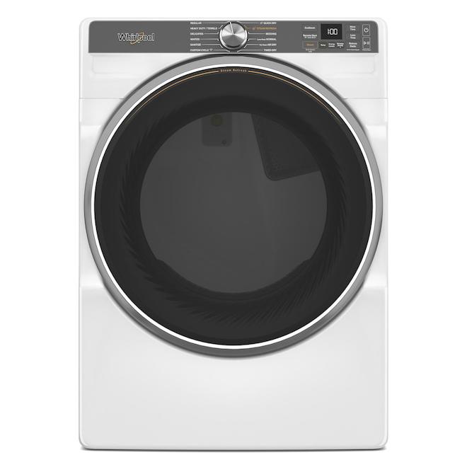 Whirlpool 7.4-cu.ft. Smart Electric Dryer with Steam Capabilities - White