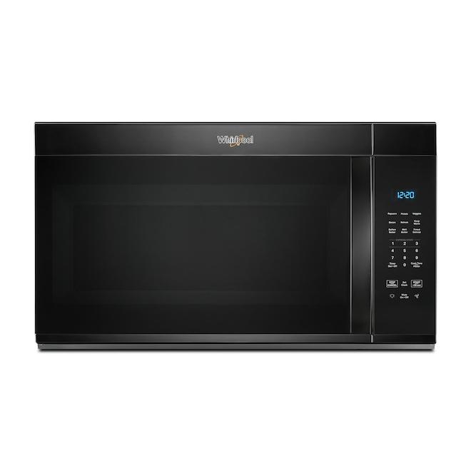 Micro-ondes à hotte intégrée Whirlpool 1,7 pi³ 30 po avec cuisson express, noir