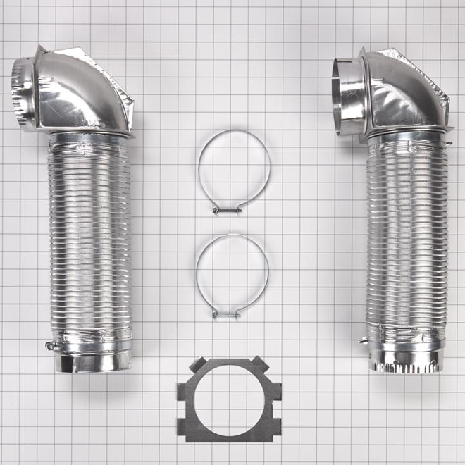 Whirlpool Set of 2 Universal Dryer Venting Kits - Stainless Steel