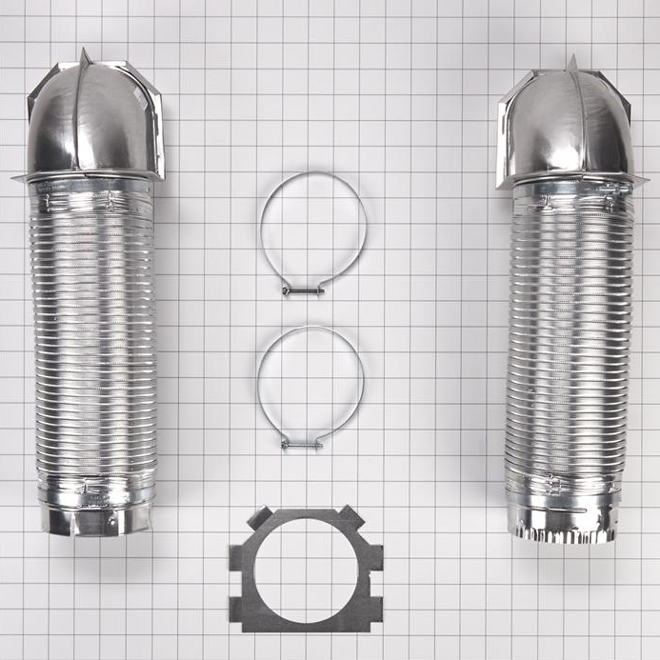 Whirlpool Set of 2 Universal Dryer Venting Kits - Stainless Steel