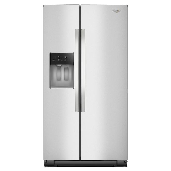 Whirlpool Counter-Depth 36 po l. 21-ft³ Stainless Steel Side-by-Side Refrigerator