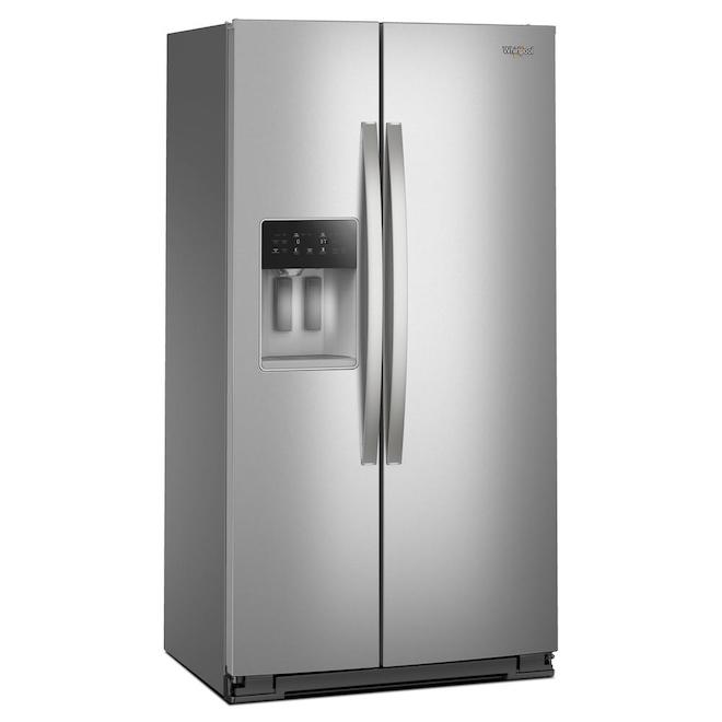 Whirlpool Counter-Depth 36 po l. 21-ft³ Stainless Steel Side-by-Side Refrigerator