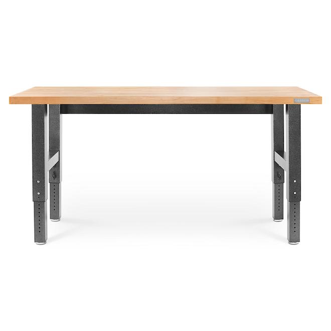 Gladiator Adjustable Workbench in Wood 6-ft - Grey
