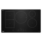 Surface de cuisson électrique à induction Whirlpool 5 éléments 36 po, noir