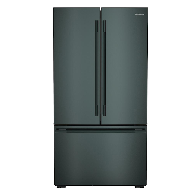 KitchenAid 24.3-ft³ 36-in Counter Depth French-Door Refrigerator with Internal Water/Ice Dispenser - Grey