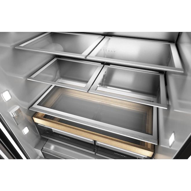 KitchenAid 24.3-ft³ 36-in Counter Depth French-Door Refrigerator with Internal Water/Ice Dispenser - Stainless Steel