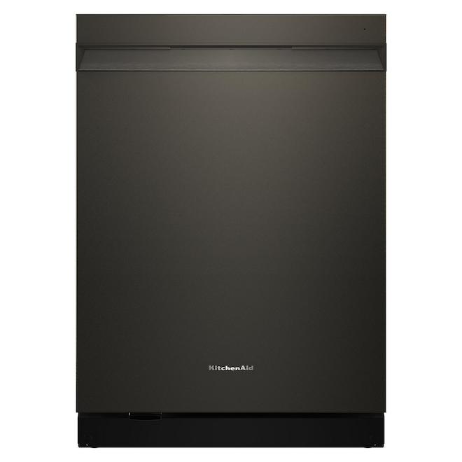 KitchenAid Built-In Dishwasher 44 dB with Pocket Handle and Interior LED Lighting - Black Ore