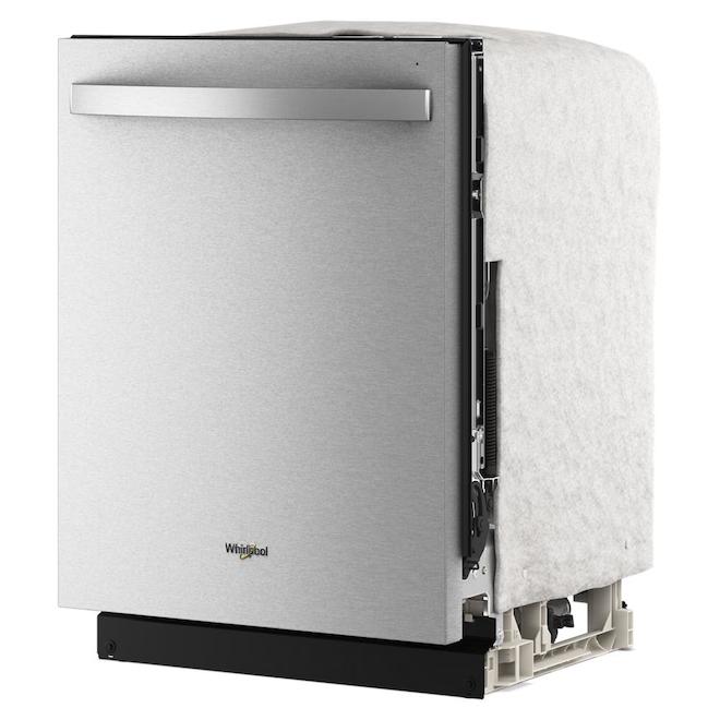 Whirlpool Dishwasher 47 dB with Towel Handle and 3rd Rack - Fingerprint Resistant Stainless Steel