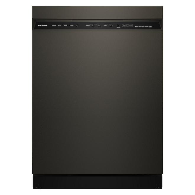 KitchenAid Built-In Dishwasher 41 dB with Front Controls and 3rd Rack - Black Ore