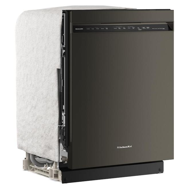 KitchenAid Built-In Dishwasher 41 dB with Front Controls and 3rd Rack - Black Ore