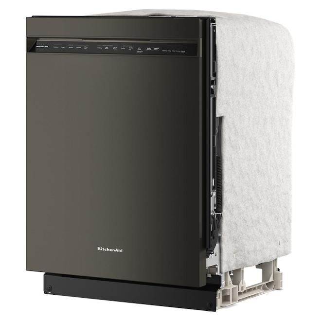 KitchenAid Built-In Dishwasher 41 dB with Front Controls and 3rd Rack - Black Ore