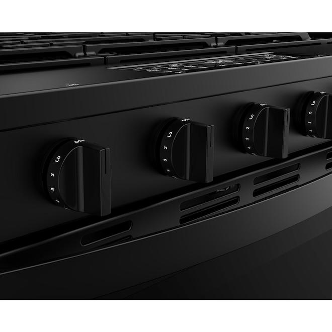 Whirlpool Smart Gas Range 5-ft³ with Air and Convection Cooking Modes - Black