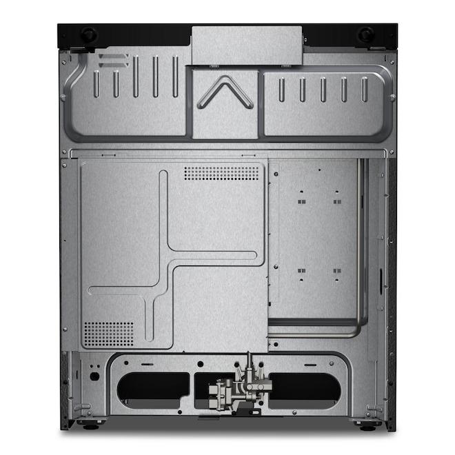 Whirlpool Smart Gas Range 5-ft³ with Air and Convection Cooking Modes - Black