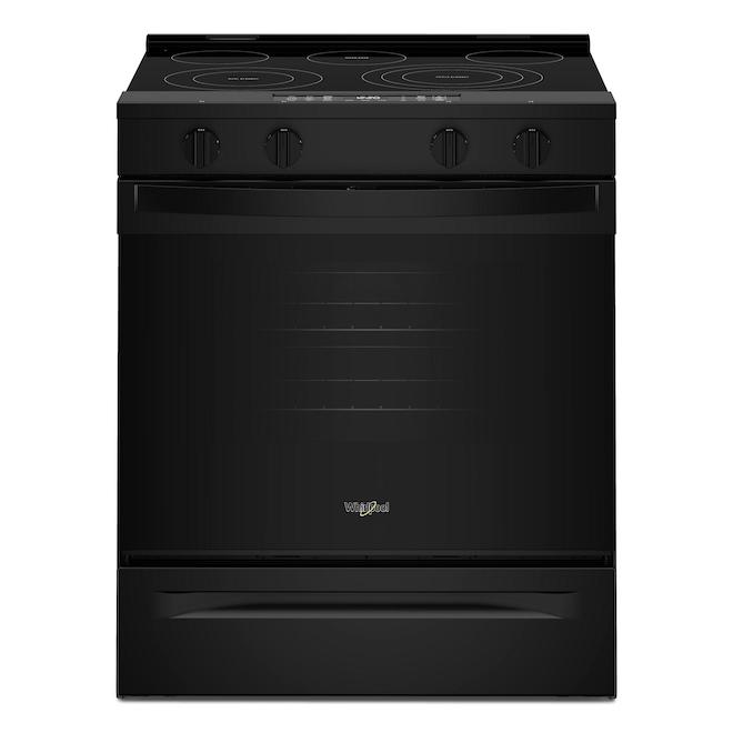 Whirlpool Electric Range 5.3-ft³ with 2 Flex-Heat Elements and Air Cooking - Black