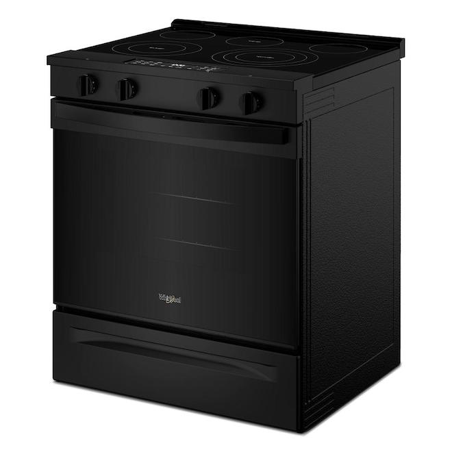 Whirlpool Electric Range 5.3-ft³ with 2 Flex-Heat Elements and Air Cooking - Black