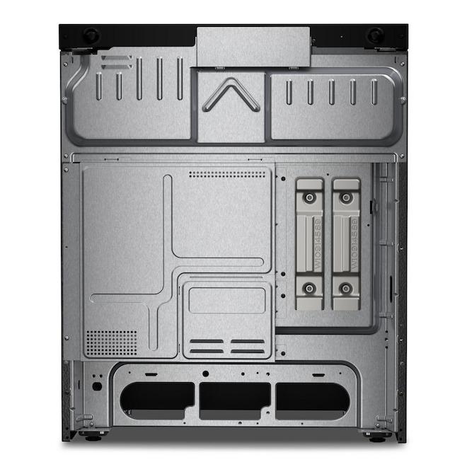 Whirlpool Electric Range 5.3-ft³ with 2 Flex-Heat Elements and Air Cooking - Black Stainless Steel