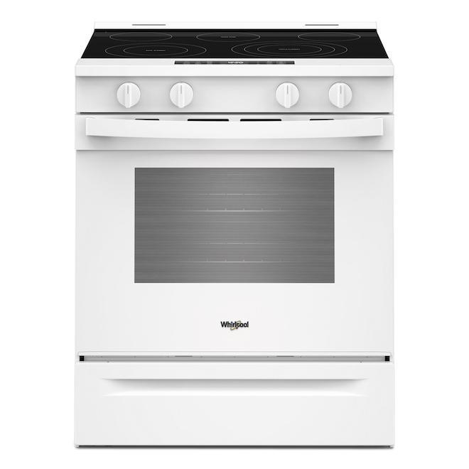 Whirlpool Electric Range 5.3-ft³ with 2 Flex-Heat Elements and Front Controls - White