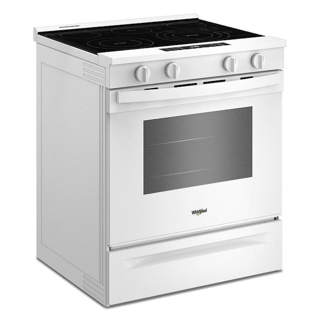 Whirlpool Electric Range 5.3-ft³ with 2 Flex-Heat Elements and Front Controls - White