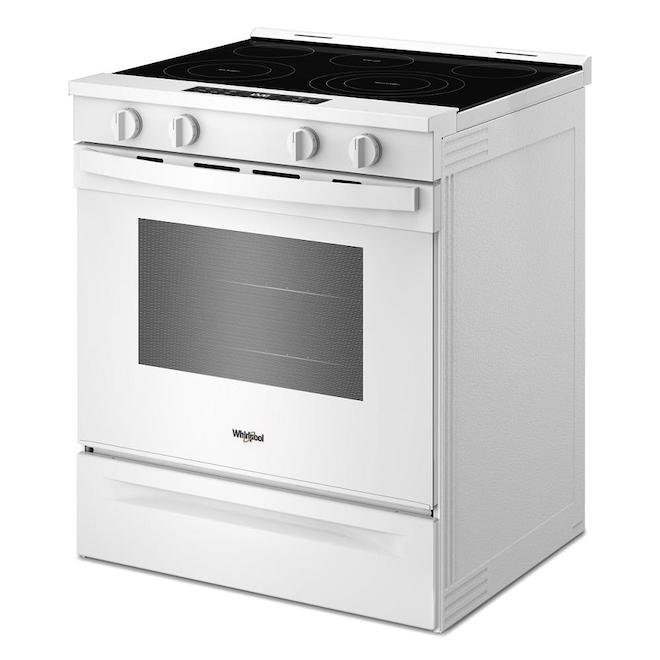 Whirlpool Electric Range 5.3-ft³ with 2 Flex-Heat Elements and Front Controls - White