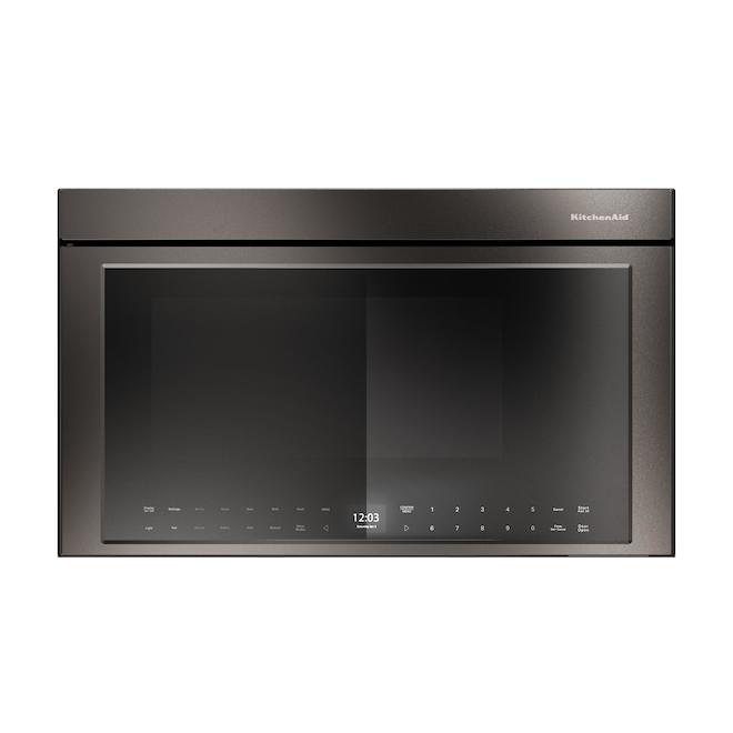 KitchenAid Over-the-Range Microwave 1.1-ft³ with Convection and Hot Air Fry - Black Ore