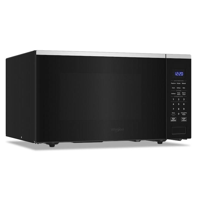 Whirlpool Countertop Microwave Oven 1.6-ft³ with Auto Functions and Sensor Cooking - Stainless Steel