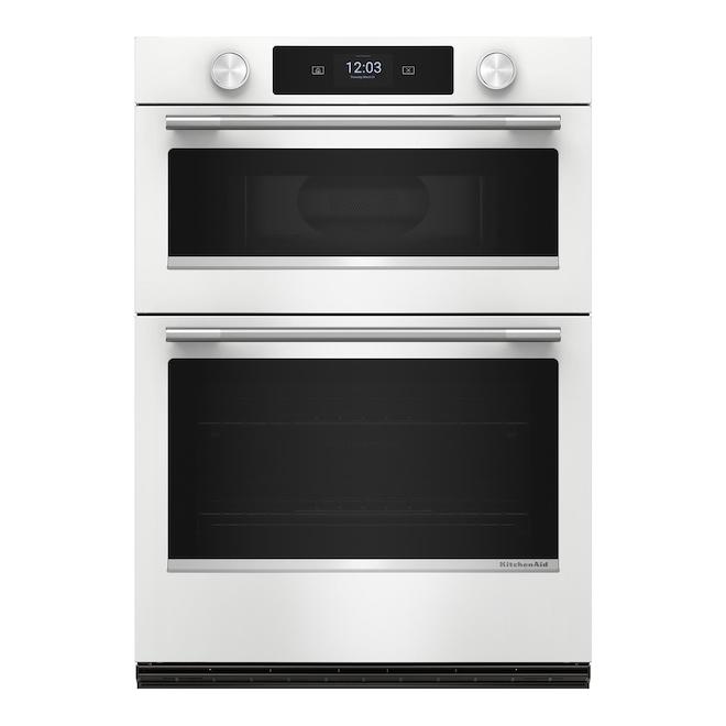 KitchenAid Microwave and Wall Oven Combo 30-in Smart with Assisted Cooking - White