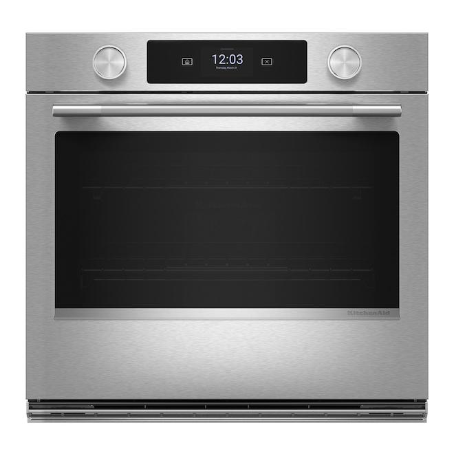 KitchenAid Wall Oven 30-in 5-ft³ Smart with Assisted Cooking - PrintShield Stainless Steel