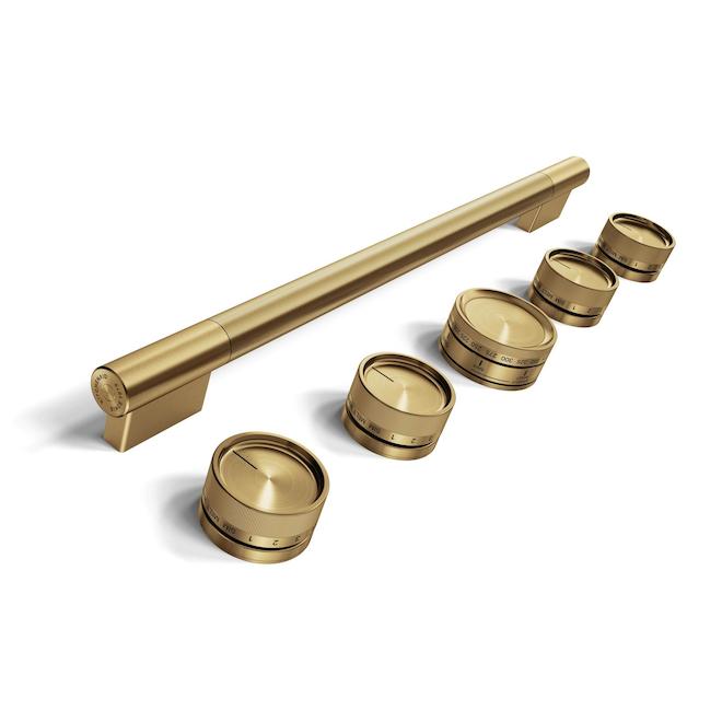 KitchenAid Handle and Knob Kit 6-Piece for Induction Range - Brass