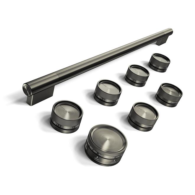 KitchenAid Handle and Knob Kit 8-Piece for Gas Range - Black Ore