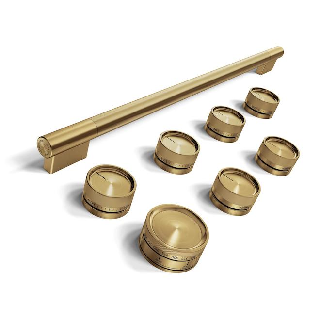 KitchenAid Handle and Knob Kit 8-Piece for Gas Range - Brass