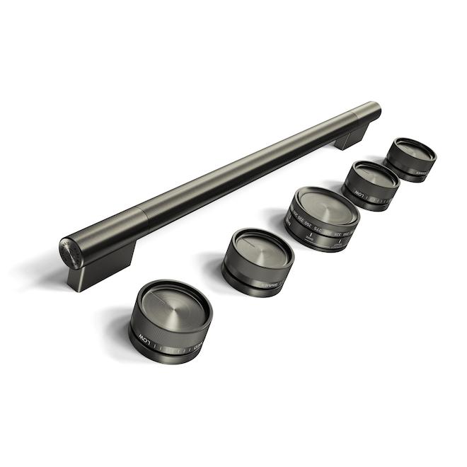 KitchenAid Handle and Knob Kit 6-Piece for Gas Range - Black Ore