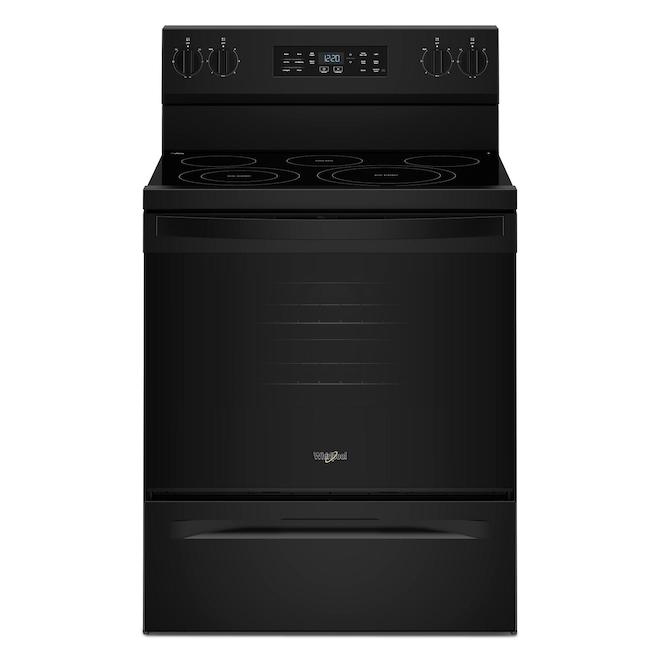 Whirlpool Electric Range 5.3-ft³ 30-in with Air Cooking Technology - Black