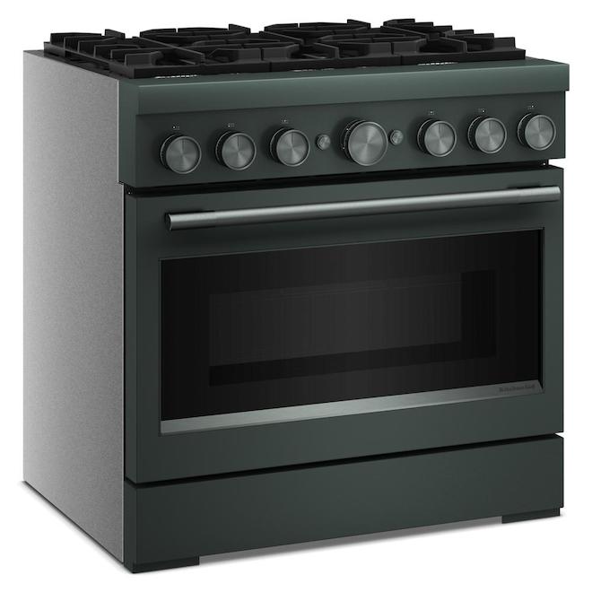 KitchenAid Dual-Fuel Range Commercial-Style 5.1-ft³ 36-in with True Convection - Juniper