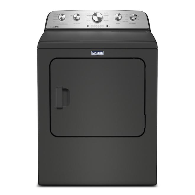 Maytag Gas Dryer 7.4 ft³ with Pet Pro Option and Extra Power - Volcano Black