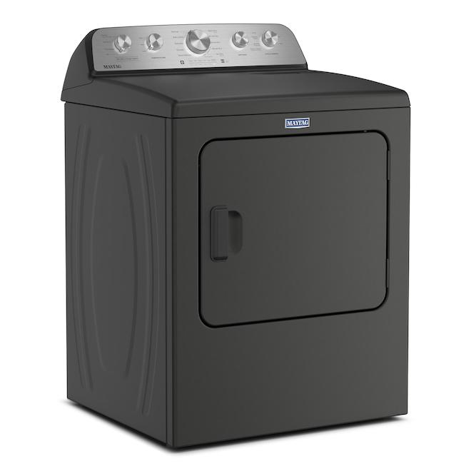 Maytag Gas Dryer 7.4 ft³ with Pet Pro Option and Extra Power - Volcano Black