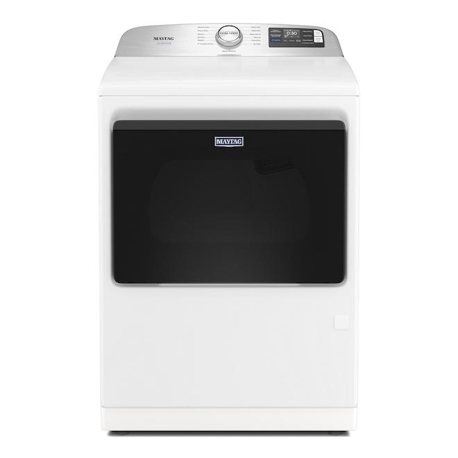 Maytag Gas Dryer 7.4 ft³ with Pet Pro Option and Sanitize Cycle - White