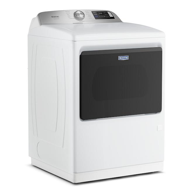 Maytag Gas Dryer 7.4 ft³ with Pet Pro Option and Sanitize Cycle - White
