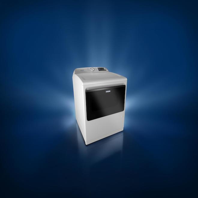 Maytag Gas Dryer 7.4 ft³ with Pet Pro Option and Sanitize Cycle - White
