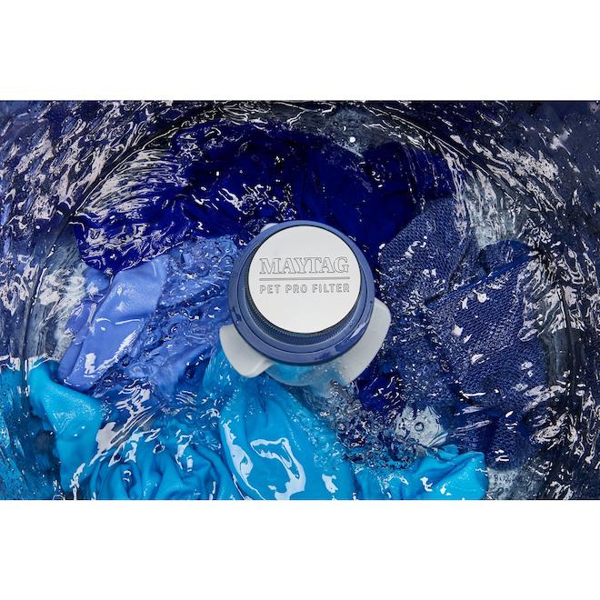 Maytag Washer 5.4-ft³ Front Load with Agitator and Pet Pro Option - Volcano Black