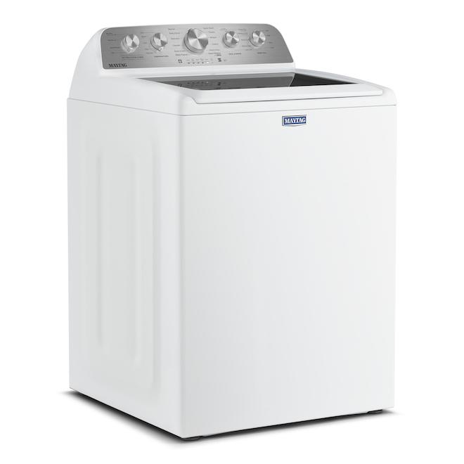 Maytag Washer 5.4-ft³ Front Load with Agitator and Pet Pro Option - White