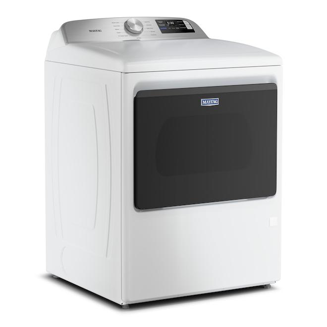 Maytag Dryer 7.4-ft³ with Extra Power and Advanced Moisture Sensing Options - White