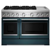 48-Inch 6 Burner Commercial-Style Dual Fuel Range with Griddle